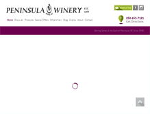 Tablet Screenshot of peninsulaubrewwinery.com